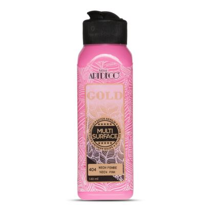 Artdeco Gold Multi-Surface Neon Akrilik Boya 140ml Neon Pembe