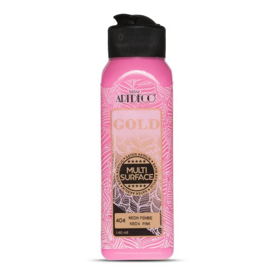 Artdeco Gold Multi-Surface Neon Akrilik Boya 140ml Neon Pembe