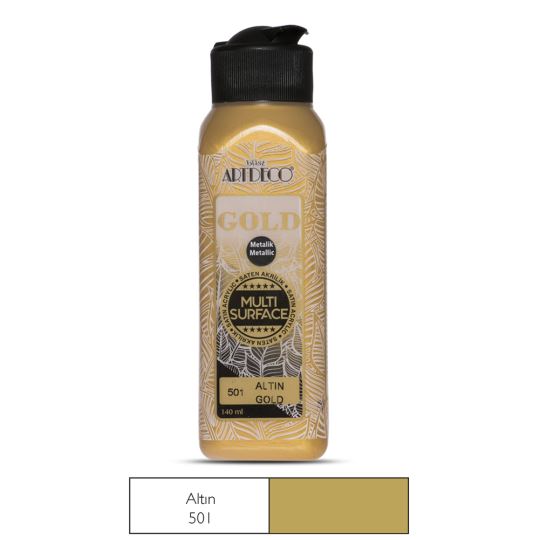 Artdeco Gold Multi-Surface Metalik Akrilik Boya 140ml Altın