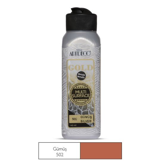 Artdeco Gold Multi-Surface Metalik Akrilik Boya 140ml Gümüş