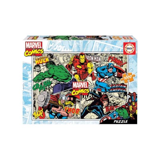 Educa Puzzle 1000 Parça - Marvel Kahramanları Karikatür