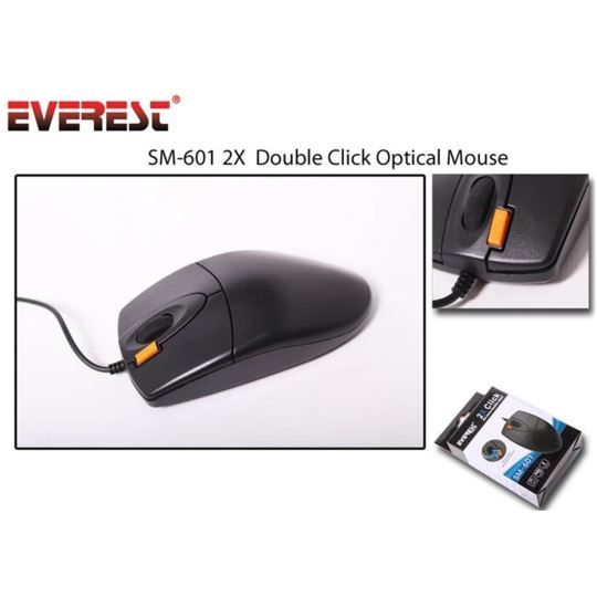 Everest Sm-601u Siyah Usb Optıcal Mouse 800 Dpı 3 Buton 1.4 Mt Kablo Uzunluğu