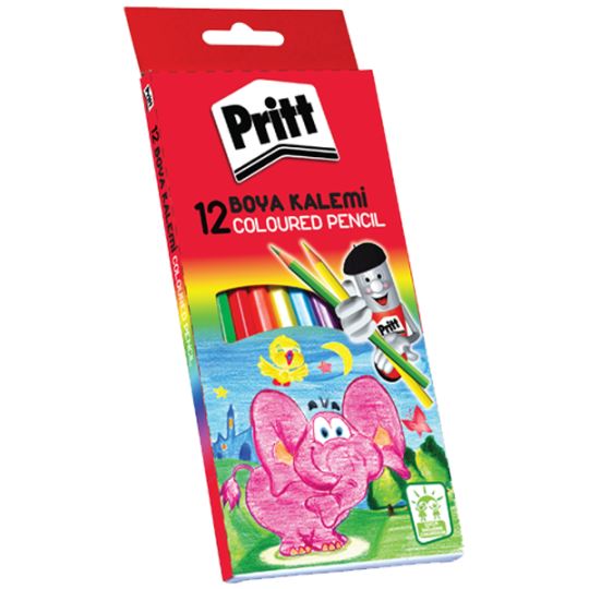 Pritt Kuru Boya Karton Kutu Tam Boy 12 Renk