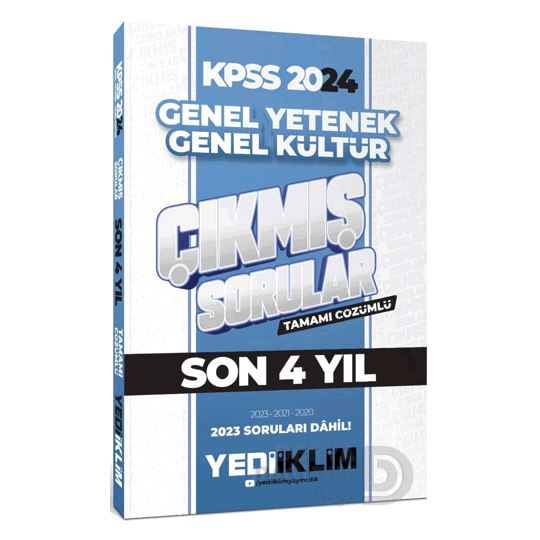 Yediiklim /   Kpss 2024 Gy - Gk Son 4 Yıl Çık.sorular