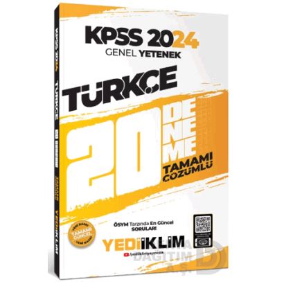 Yediiklim /   Türkçe Kpss 2024 Gkültür 20 Deneme