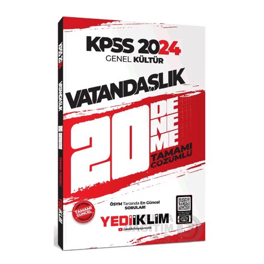 Yediiklim /   Vatandaşlık Kpss 2024 Gkültür 20 Deneme