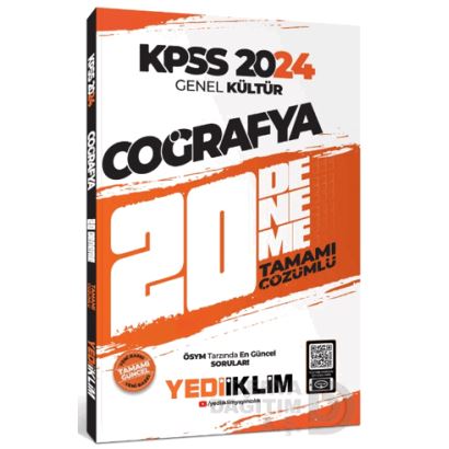 Yediiklim /  Coğrafya Kpss 2024 Genel Kültür 20 Deneme