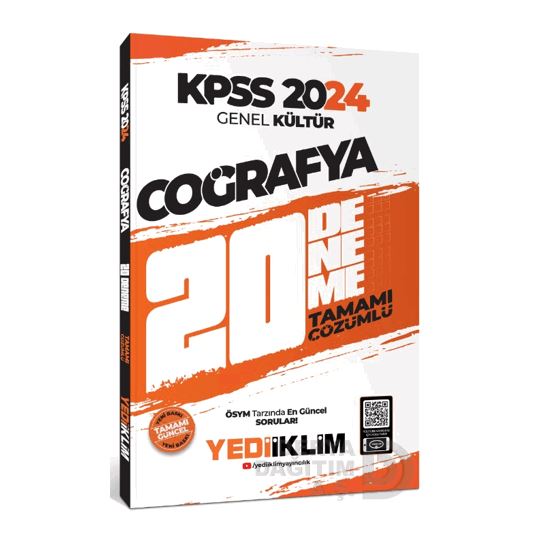 Yediiklim /  Coğrafya Kpss 2024 Genel Kültür 20 Deneme