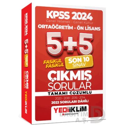 Yediiklim /  Kpss 2024 5+5 Çıkmış Sorular - Son 10 Sınav Fasikül Fasikül(ortaöğretim - Ön Lisans)