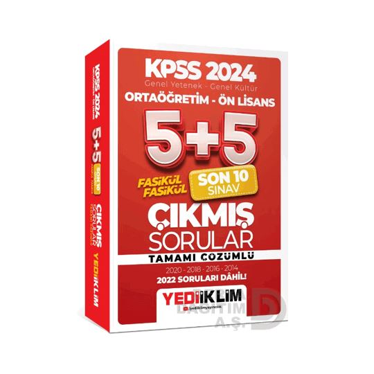 Yediiklim /  Kpss 2024 5+5 Çıkmış Sorular - Son 10 Sınav Fasikül Fasikül(ortaöğretim - Ön Lisans)