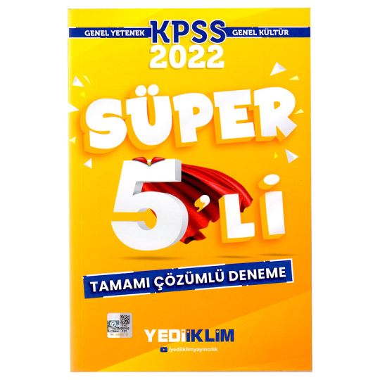 Yediiklim / Kpss 2022 Süper 5 Li Deneme Çözümlü