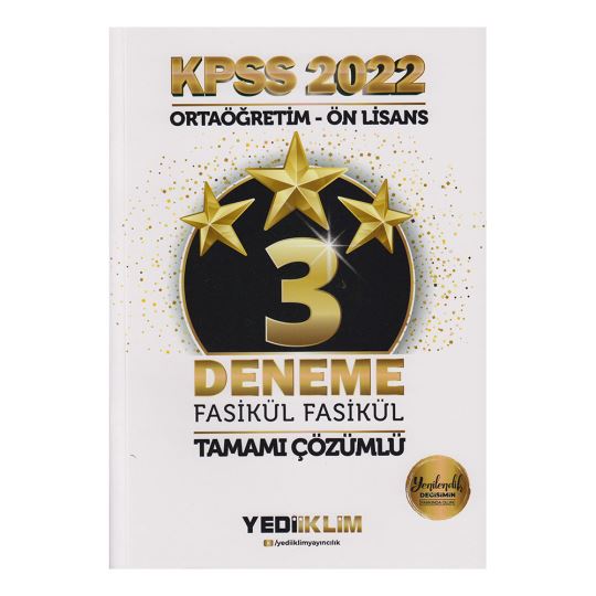 Yediiklim / Kpss Orta Öğret.ön Lisans Fas.3 Deneme-2022