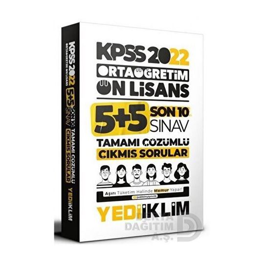 Yediiklim / Kpss Orta Öğret.ön Lisans Son 10 Sınav-2022